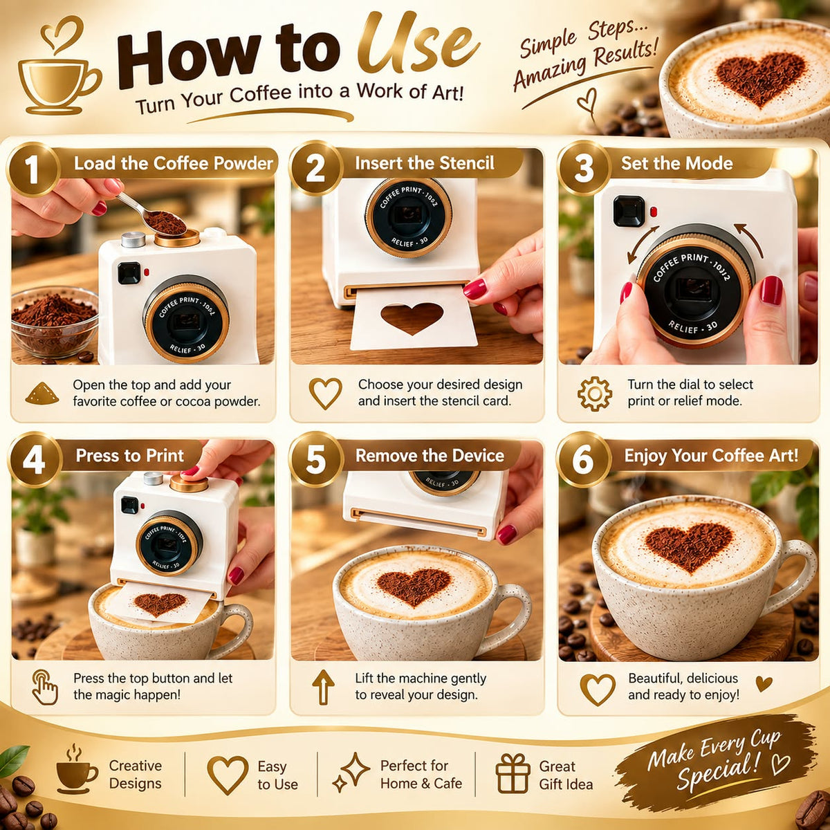 Latte Art Coffe Printer